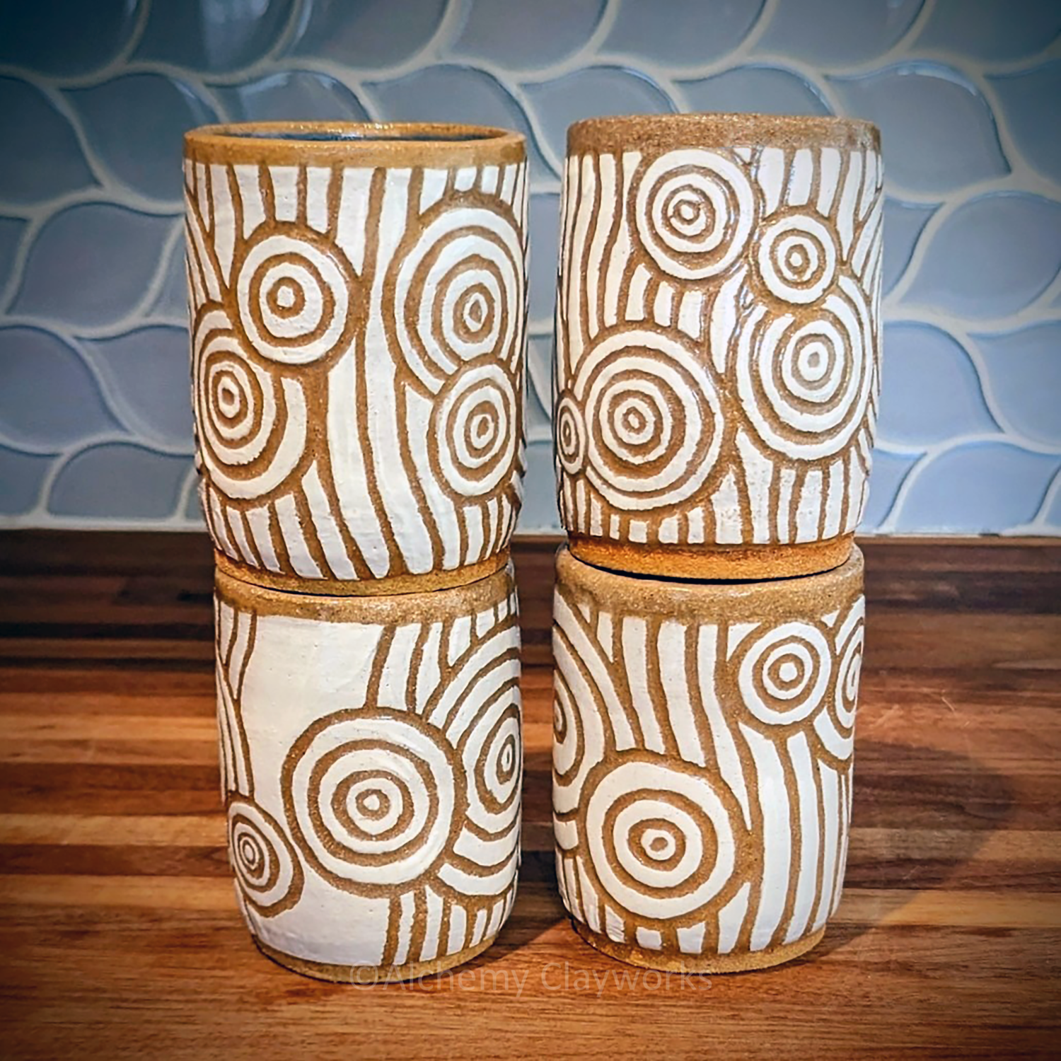 Zonai Zelda Handmade Pottery Tumblers — Alchemy Clayworks
